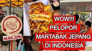 #VIRAL PELOPOR MARTABAK JEPANG DI INDONESIA ?  MARTABAK JEPANG JONY ! OKONOMIYAKI  KULINER JALANAN!