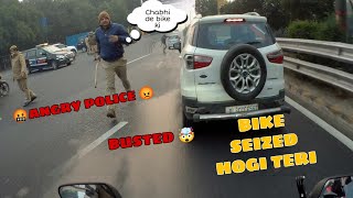 Biker vs Cops ||Angry  Noida Police Seized My Bike No Reason BUSTED 😡😡 #bikervscop #viral #cops