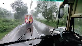 Dhaka to Kolkata Bus Journey Rainy Day Video | Bus Driving Skill