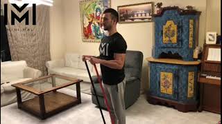 Resistance Band Overhand Biceps Curl - יד קדמית אחיזה אובר גומיה