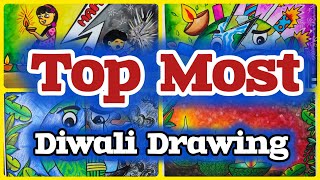 Green Diwali Drawing | Diwali Drawing Easy | Eco Friendly Diwali Poster | Anti Cracker Diwali Poster