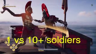 Don't board the ship this way... Kassandra vs 10+ soldiers