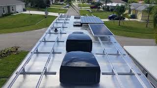 ATC Game Changer Aluminum 5th Wheel Trailer 3000W of solar installed without holes