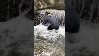 Wow,Unbelievable Catch at The Water Falls!😱