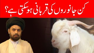 Kon Kon Say Janwar Ki Qurbani Ho Skti Hai I Allama Shahryar Raza Abidi