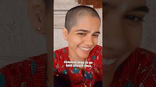 Beautiful girl headshave #bald #mottai