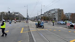 Independence Day motorcycle parade escorted by Warsaw Police. Parada motocyklowa 11 listopada.