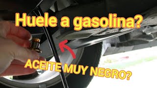 PORQUE mi ACEITE huele A gasolina /ESTA muy NEGRO!!