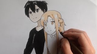 Drawing Kirito & Asuna