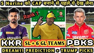 KKR vs PBKS Dream11 Team Prediction | Kolkata Knight Riders vs Punjab Kings | Dream11 Team of Today