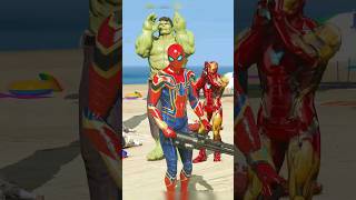 HULK AND IRON-MAN SAVING SPIDER-MAN 😫| #ironman | #GTA5 | #Shorts