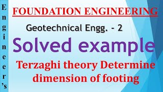 Solved example of calculation of bearing capacity of soil | foundation engineering