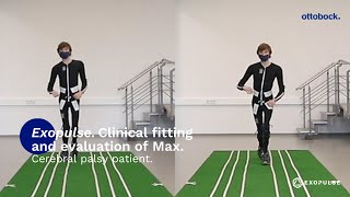 Max's cerebral palsy related spasticity symptoms before & after wearing the Exopulse Mollii Suit