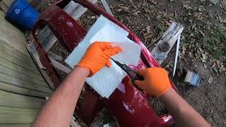 Fiberglass and resin repair kit demonstration