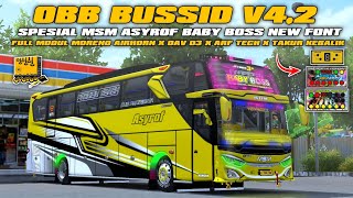 OBB BUSSID V4.2 SPESIAL MSM ASYROF BABY BOSS CORTAS MODUL MORENO AIRHORN X DAV D3 X ARF TECH X TAKUR