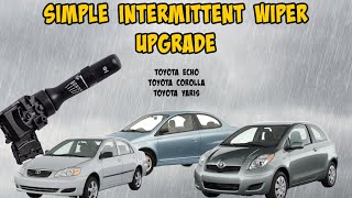 Toyota Echo, Yaris and Corolla Intermittent Wiper Upgrade. It's easy!