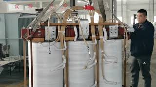 Production process of 33 kV oil insulated excited transformer, next for vacuum drying, China factory