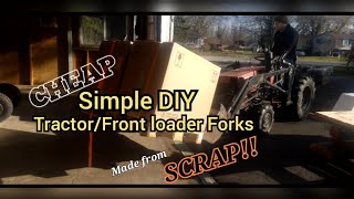 100% DIY Tractor Forks made from SCRAP!💥👌