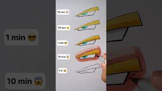 How to Draw Majin Vegeta Eye in 10sec, 1min, 1hr #shorts