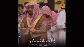 Beautiful Recitation by Sheikh Yasser Al Dossary | Surah Al-Insan | #Shorts