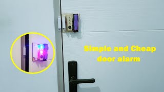 Simple door alarm || Making simple and cheap door security || magnetic Switch