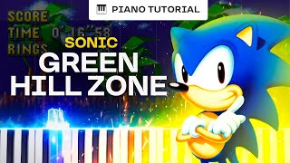 GREEN HILL ZONE from SONIC THE HEDGEHOG - Piano Tutorial Lesson