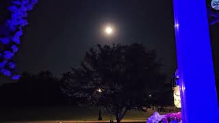 Cricket sounds and almost full moon on a nice 78 degree Michigan spring evening