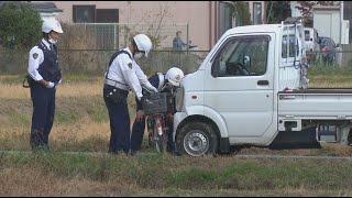 自転車の80代女性死亡　交差点で軽トラックと出合い頭に衝突　現場は信号機のない十字路交差点