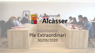 PLE EXTRAORDINARI 30/09/2020