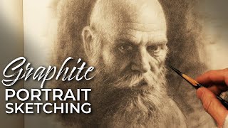 Portrait Sketching in GRAPHITE - Materials and Drawing Process! LIVESTREAM REPLAY