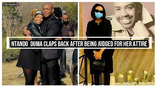 Ntando Duma Claps Back after being judged for her attire at Shona Ferguson funeral