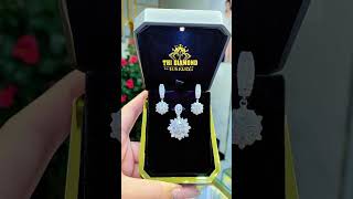 Đẹp lung linh với BST mặt dây chuyền + bông tai full moissanite loại 1 #diamond #moissanite