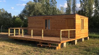 Ahşap ev inşa ediyoruz 8. Bl.| Ahşap korkuluk yapımı | DİY Building a Wooden house| Tiny house