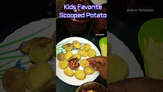 Scooped Potato | No Oven Scooped Potato Snack | Cheesy Potato 🥔😘👌🥔#shorts