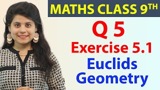 Q 5, Ex 5.1, Chapter 5 - Euclids Geometry, Maths Class 9th, NCERT