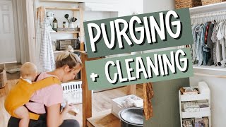 WHOLE HOUSE CLEAN + DECLUTTER / Organizing, decluttering and purging our closet / Clean with me 2022