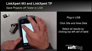 LinkXpert M3 and LinkXpert TP Save Projects from Tester to USB