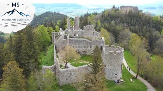 Drei mittelalterliche Burgruinen Bayern Allgäu in der nähe Hopfensee