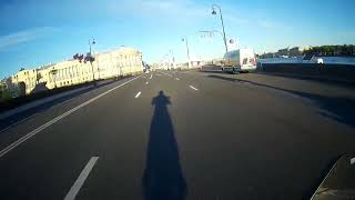 Теплые улицы Петербурга. Белые ночи. Warm streets of St. Petersburg. White nights. Pov driving