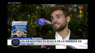 Matias Sigal from Eco Wave Power BD Department in an  interview for Argentinian TN Channel