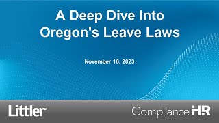 A Deep Dive Into Oregon s Leave Laws