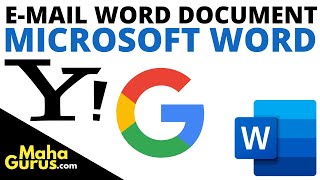 How to Send Word Document via Email | Email a Word file | Gmail/Yahoo