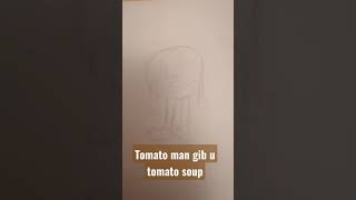 drawing of tomato man