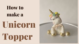 How to make a sugarpaste unicorn topper