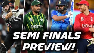 T20 WORLD CUP SEMI FINALS PREVIEW! | India vs England | New Zealand vs Pakistan