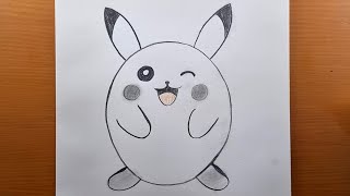 COMO DESENHAR PIKACHU (POKÉMON) | Como desenhar um pikachu a lápis