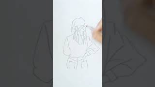 beautiful girl drawing/Girl backside drawing/easy girl drawing/easy girl sketch/#inspiringcrafts