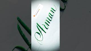 Copperplate calligraphy, tutorial: how I write your name #arman