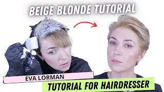 How to Dye Your Own Hair Warm Beige Blonde | Women’s Haircoloring Tutorial 2023 by Eva Lorman