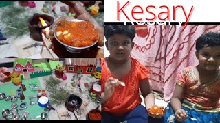 Miniature Cooking/KESARI SWEET/😀👌Kanish Nandhu Channel